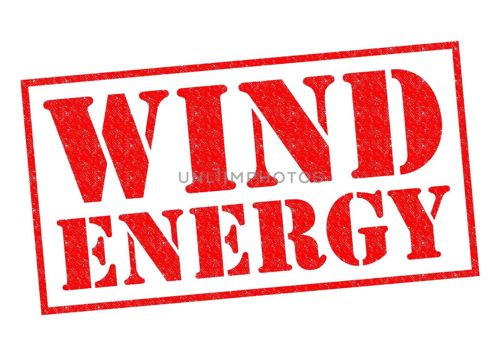 WIND ENERGY red Rubber Stamp over a white background.