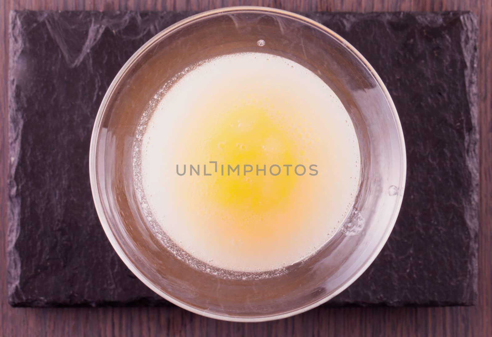 A sorbetto in a cocktail glass, seen from above