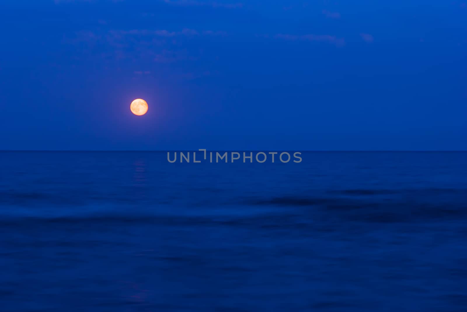 Full moon over the  sea by Zhukow