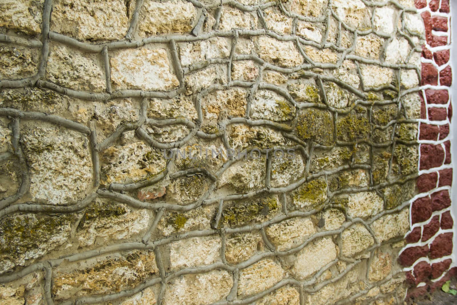 old big stone wall in the street