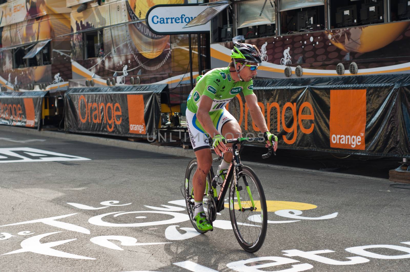 MULHOUSE - FRANCE - 13 th July 2014 - tour de France - arrival cyclist