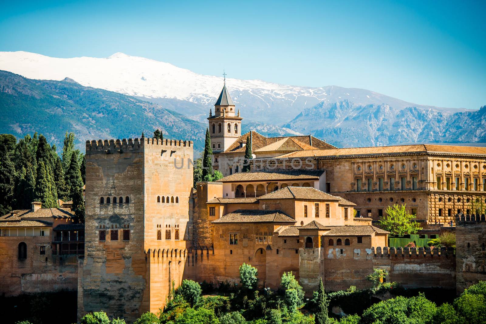 View of the famous Alhambra, Granada, Spain.