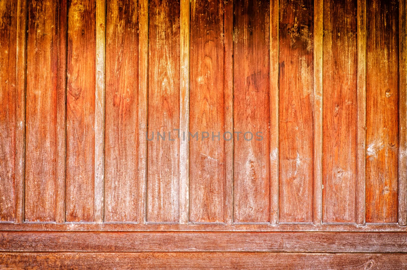 Old wooden wal by NuwatPhoto