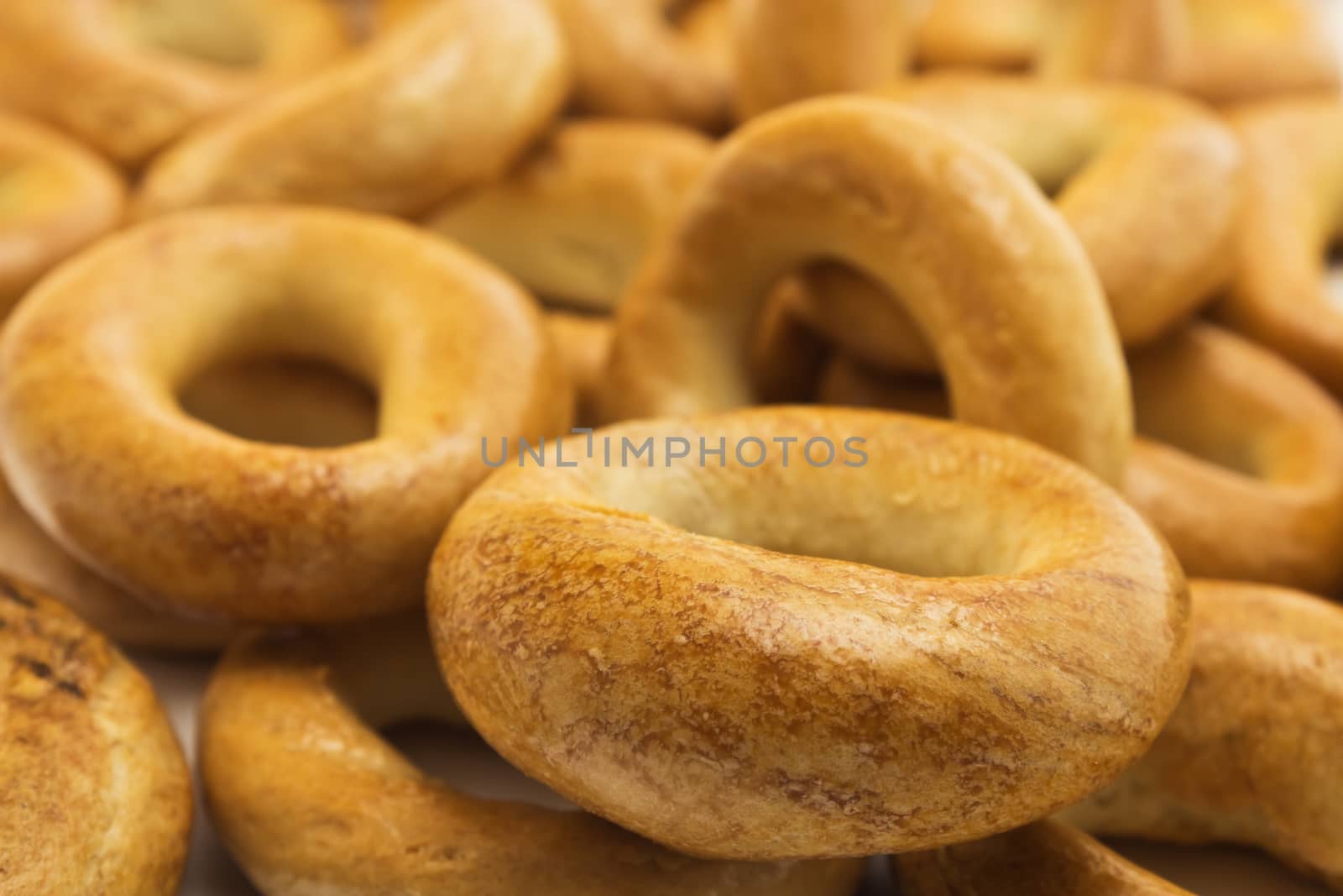 Bagels on a white background