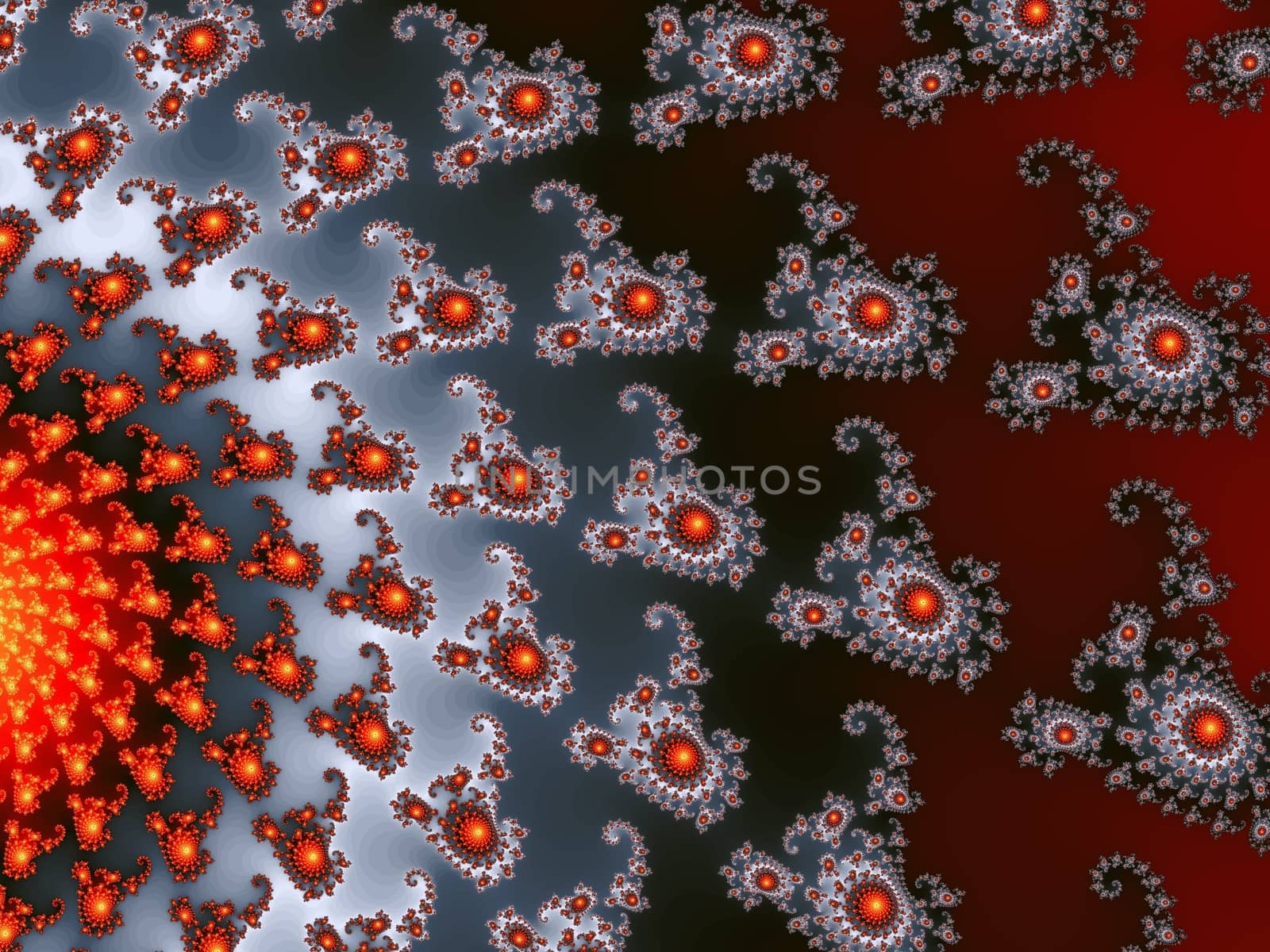 Digital computer graphic - rendering. Patterned fractal background for design.
