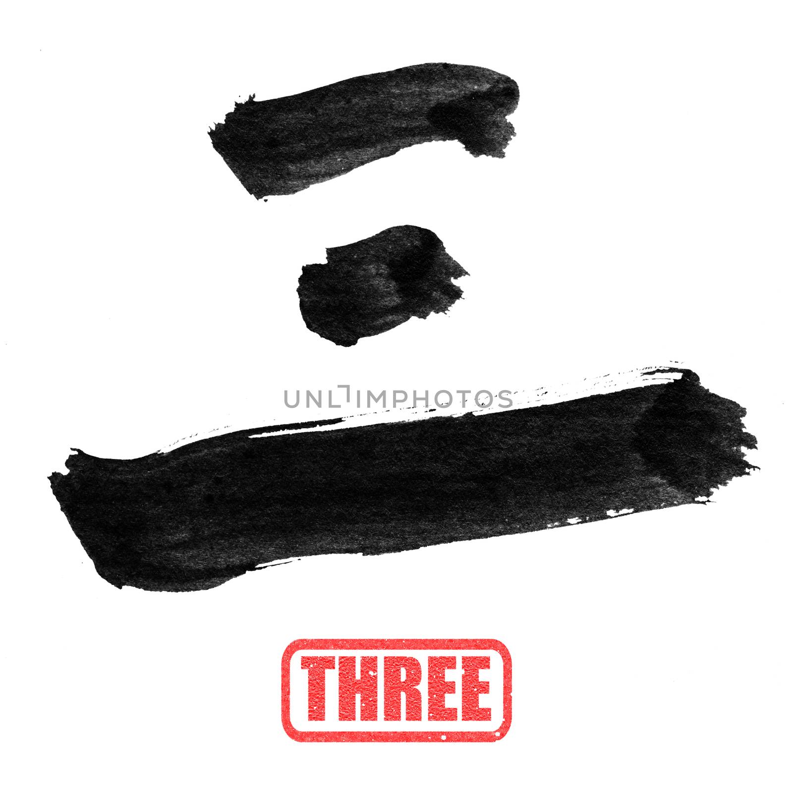 Chinese number word, three by elwynn