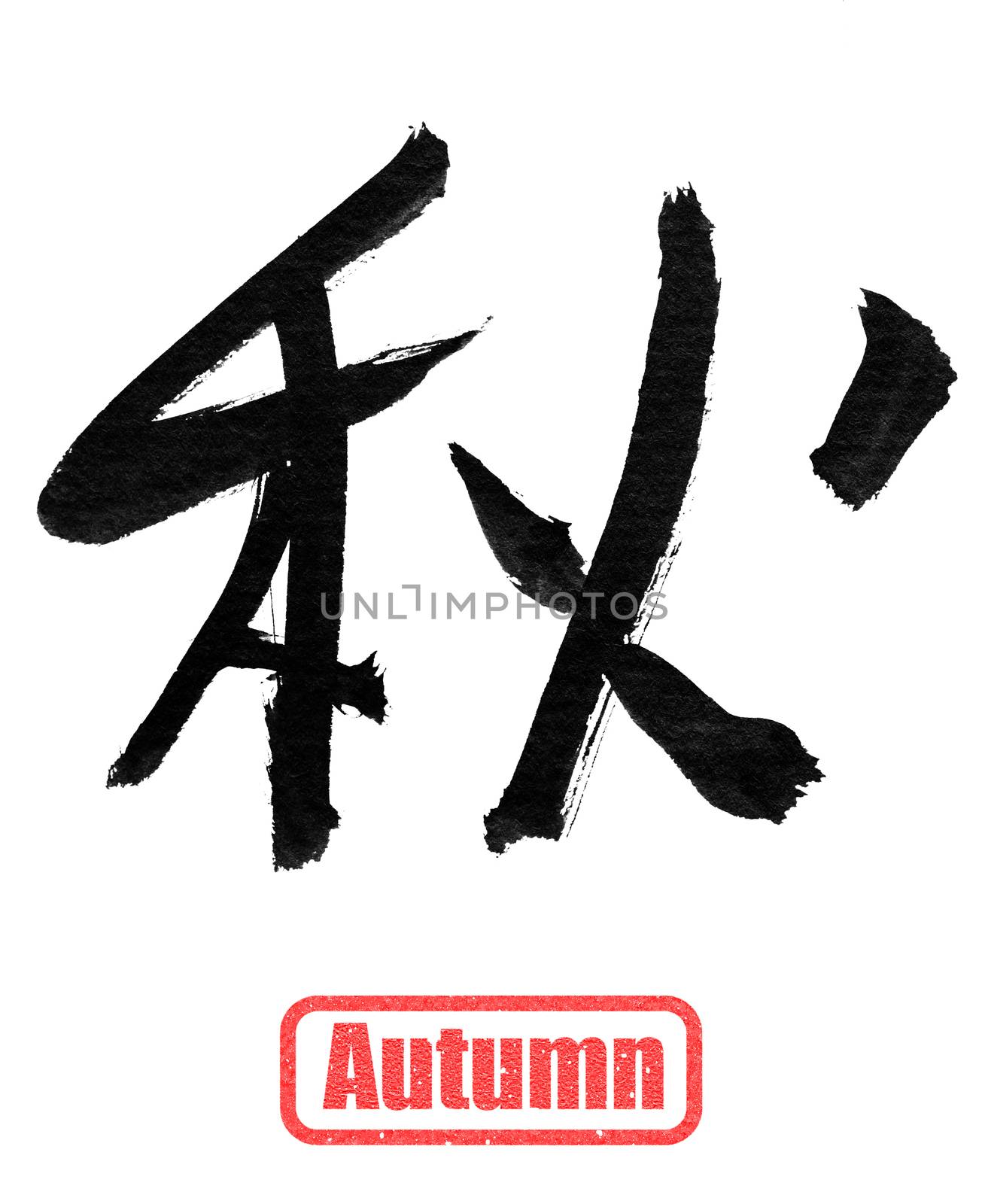 Chinese calligraphy word : autumn.