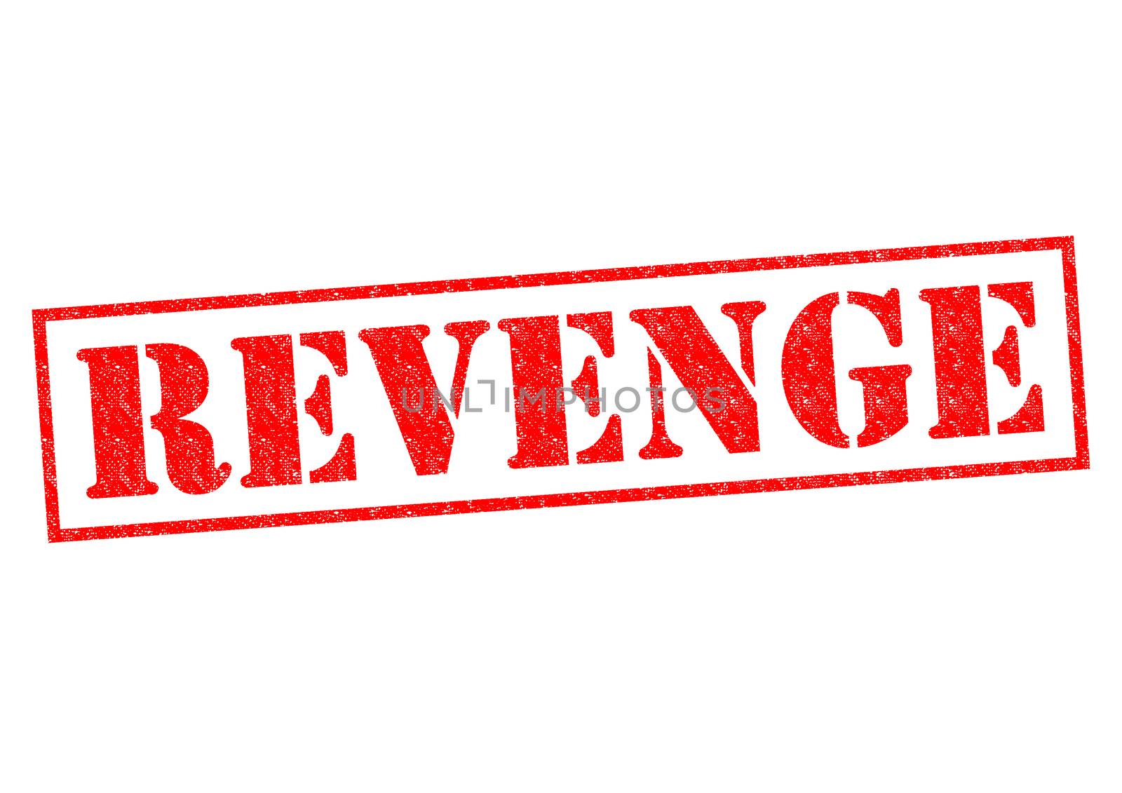 REVENGE red Rubber Stamp over a white background.
