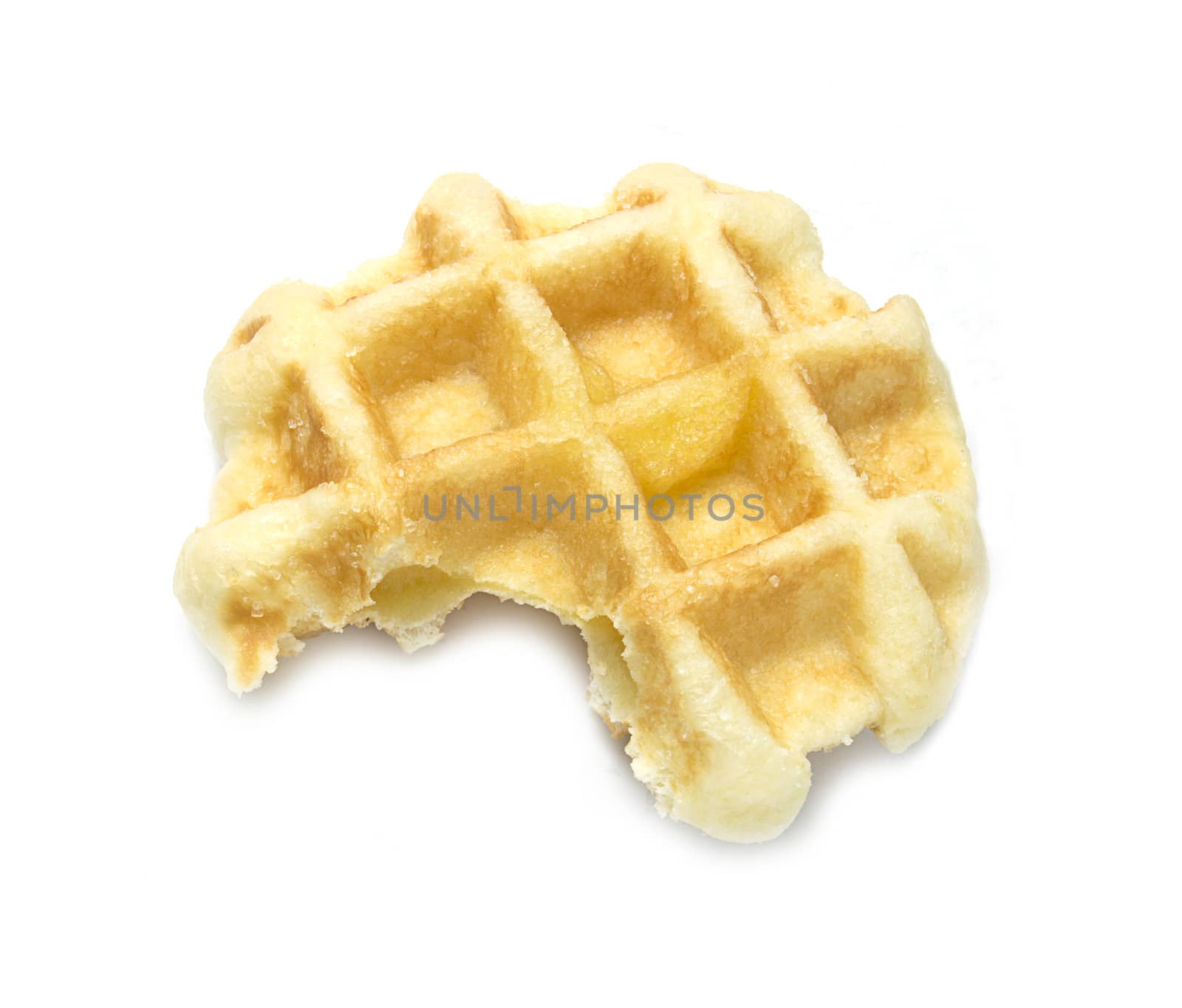 Sweet waffle on white background