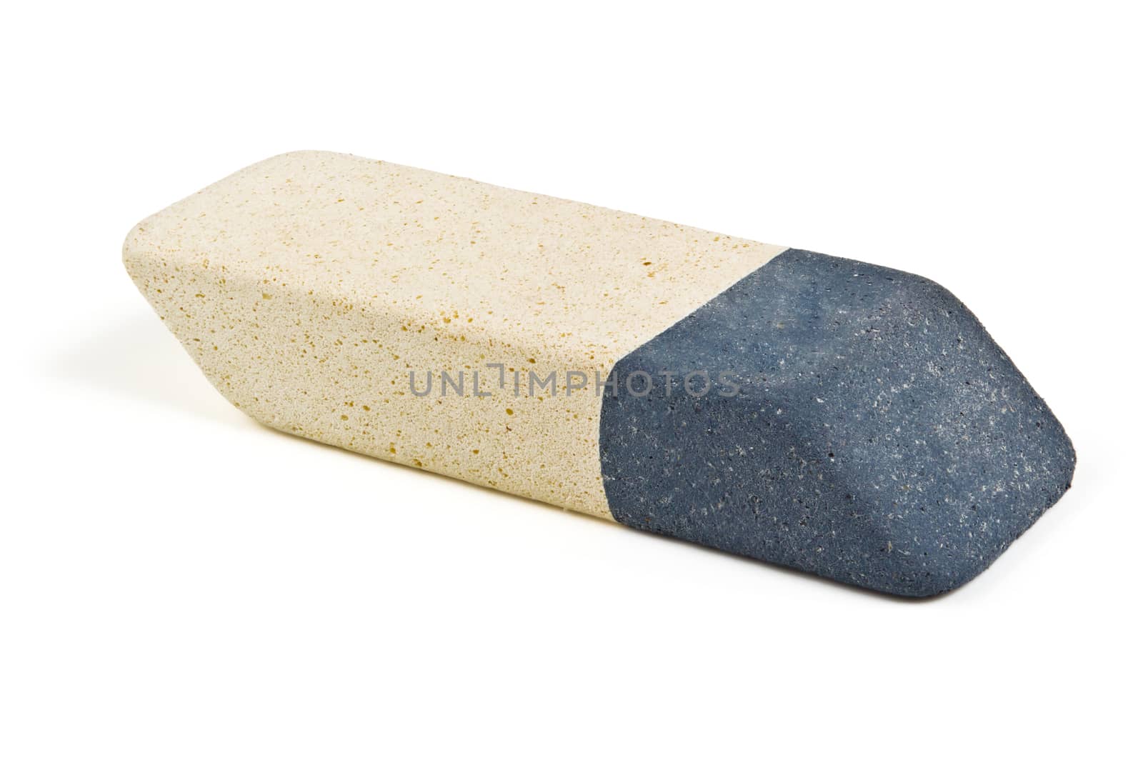 two color eraser isolated on white background