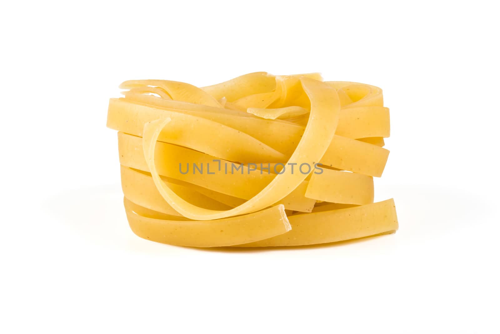 egg noodles, pasta on a white background