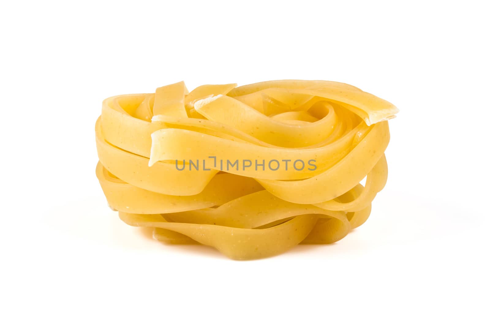 egg noodles, pasta on a white background