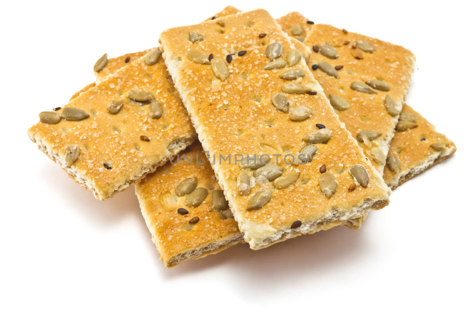 cracker with sugar, sesame and sunflower seeds