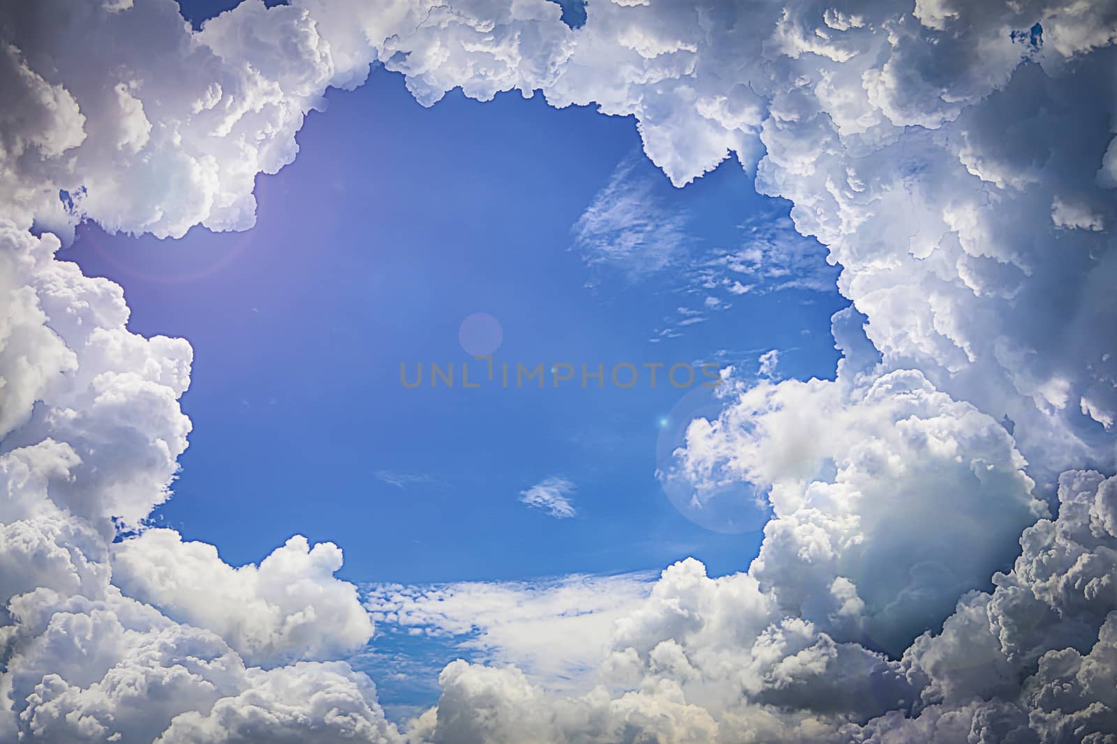 Image to create by blending cloudy multi layer in software