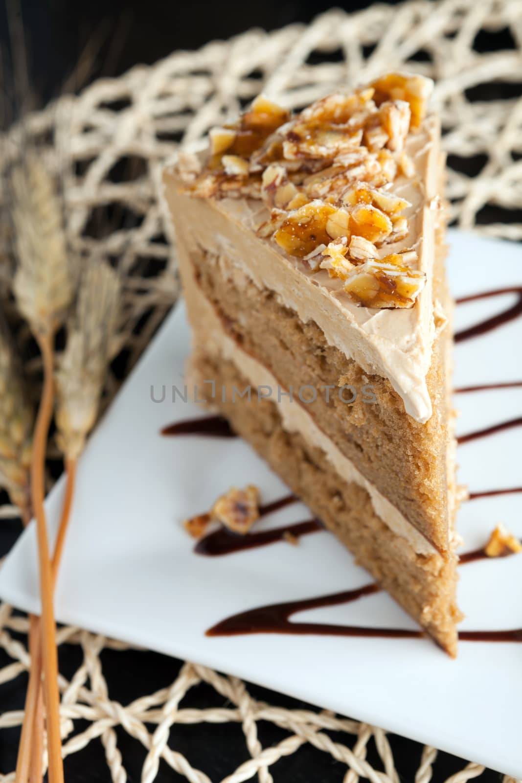 Almond Toffee Cake by graficallyminded