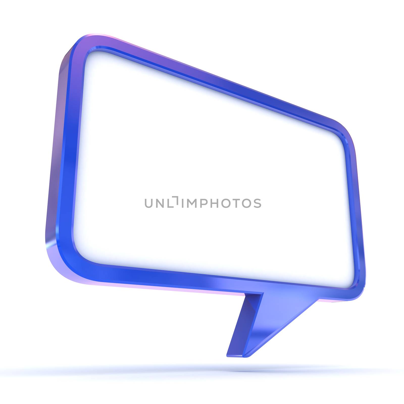 A Colourful 3d Rendered Concept Illustration showing a Speech Bubble