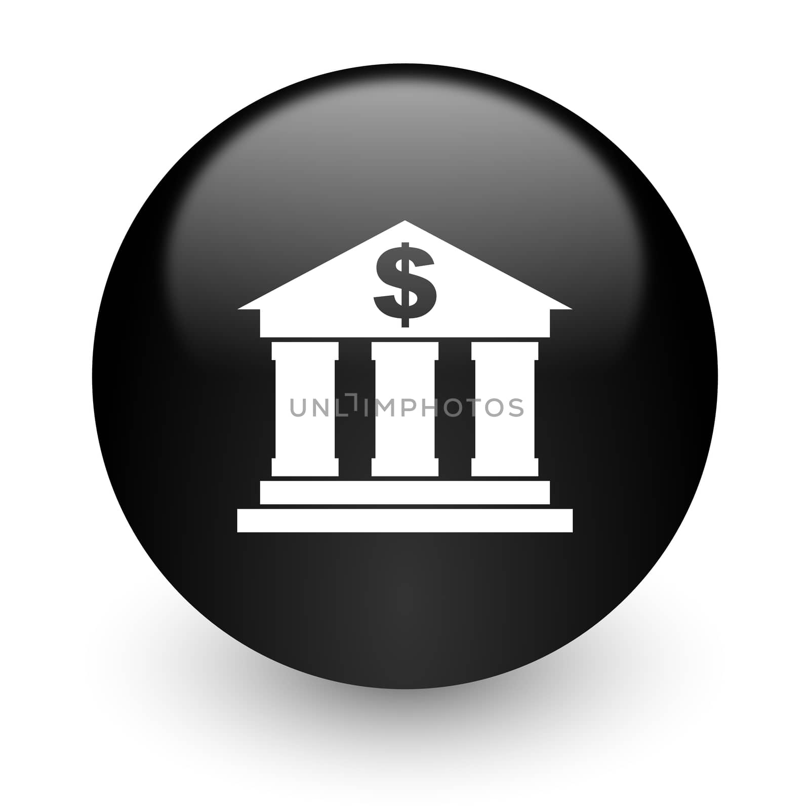 black glossy computer icon