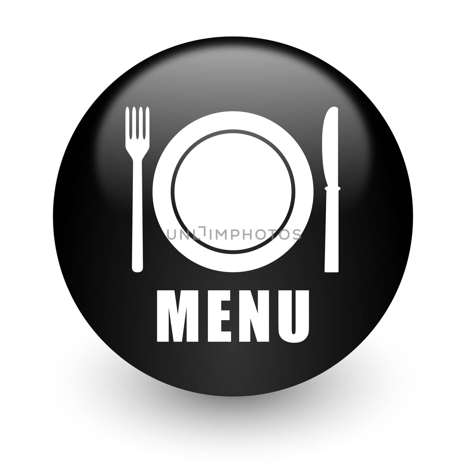 black glossy computer icon