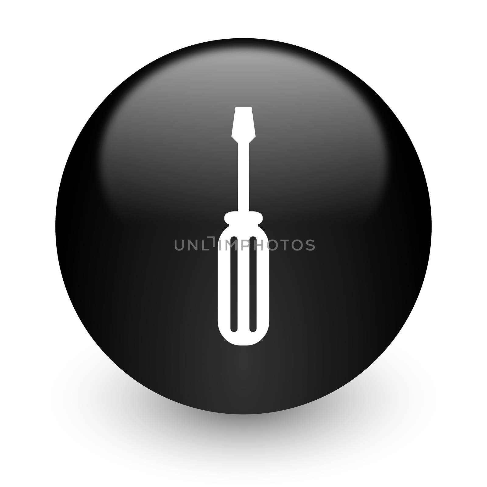 black glossy computer icon