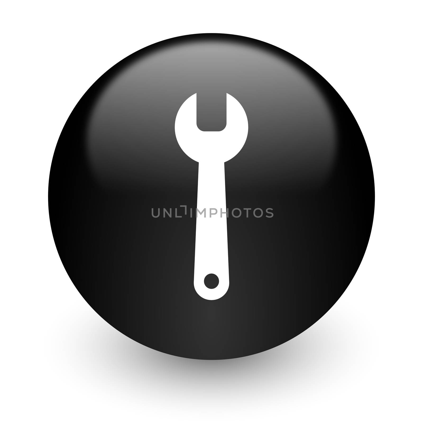 black glossy computer icon
