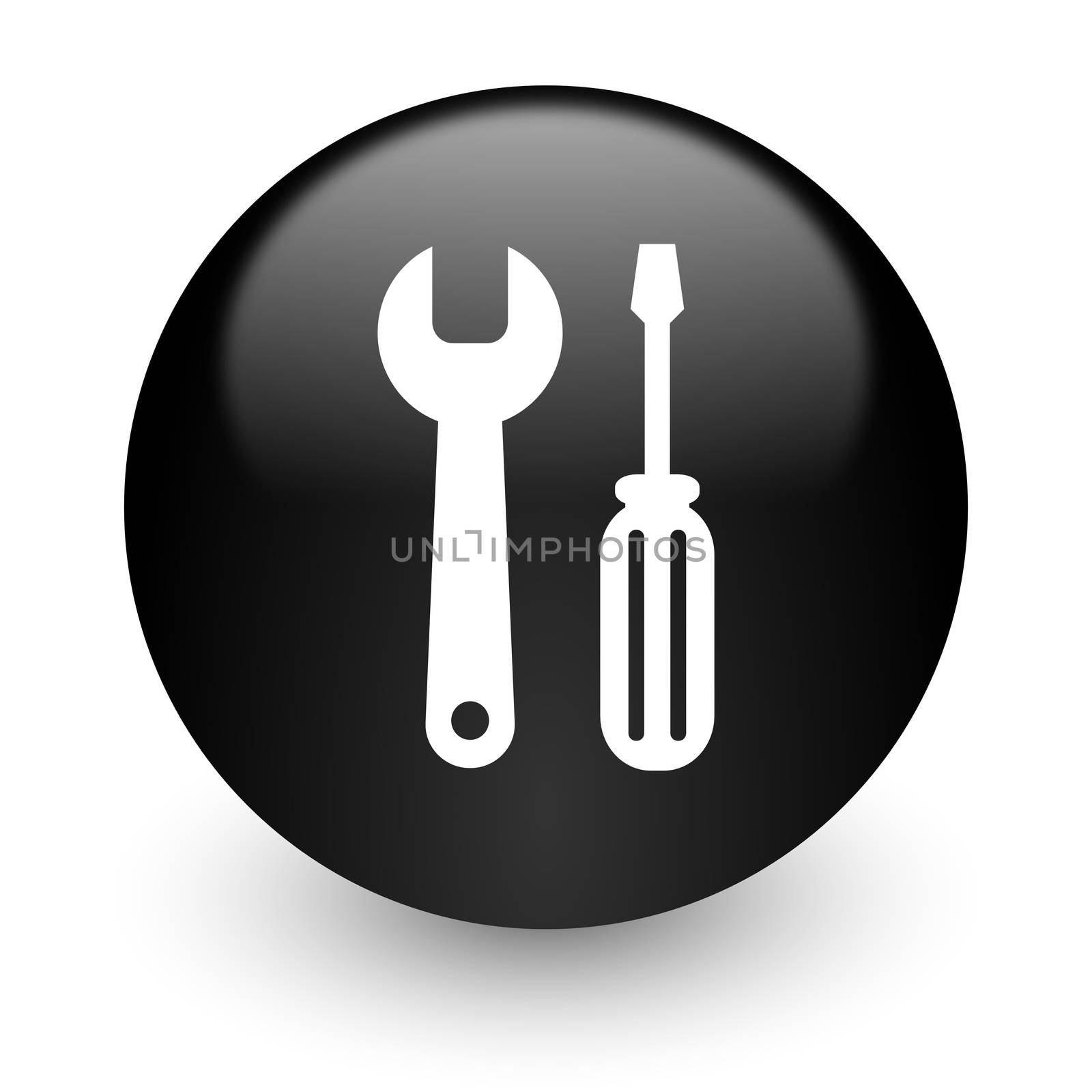 black glossy computer icon