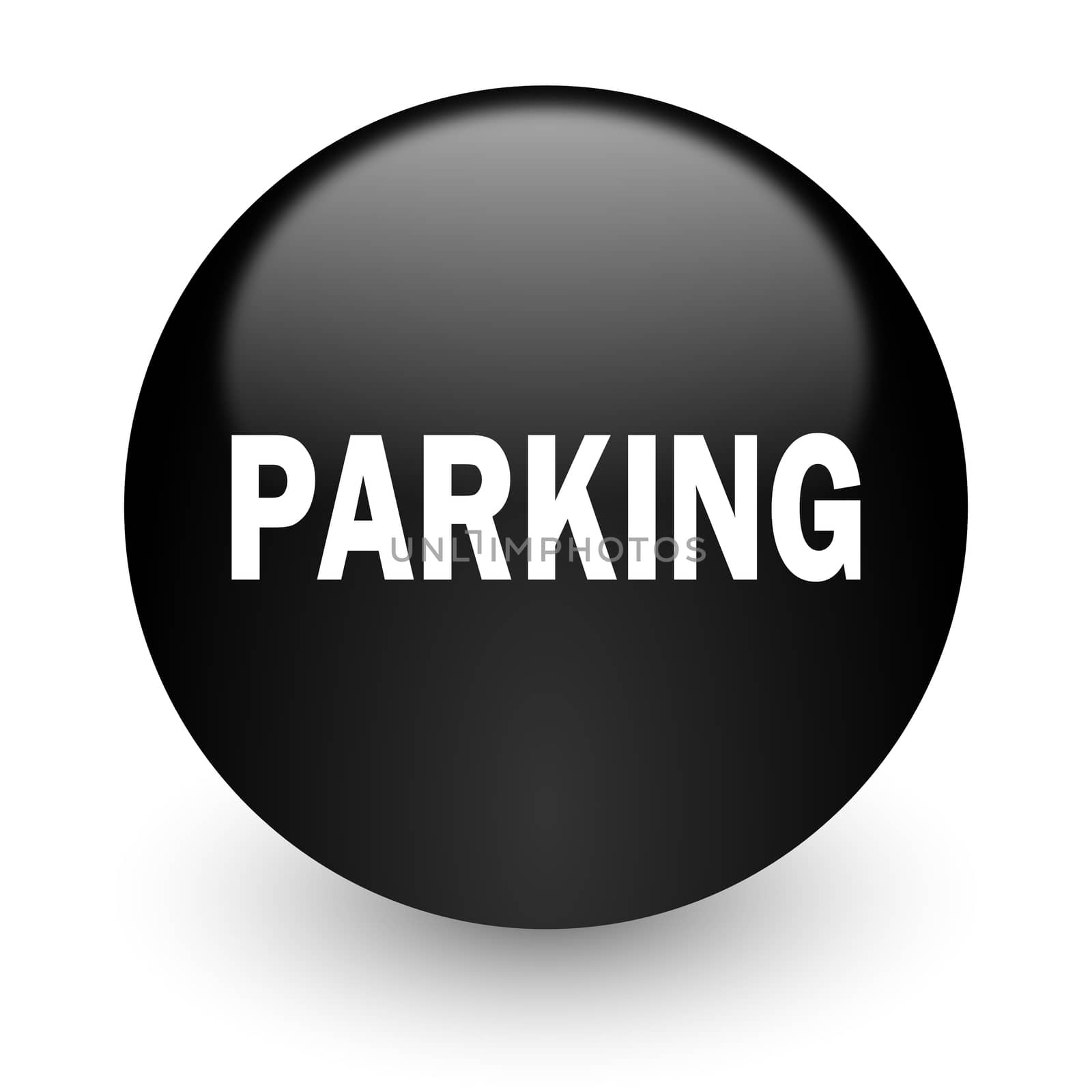 black glossy computer icon