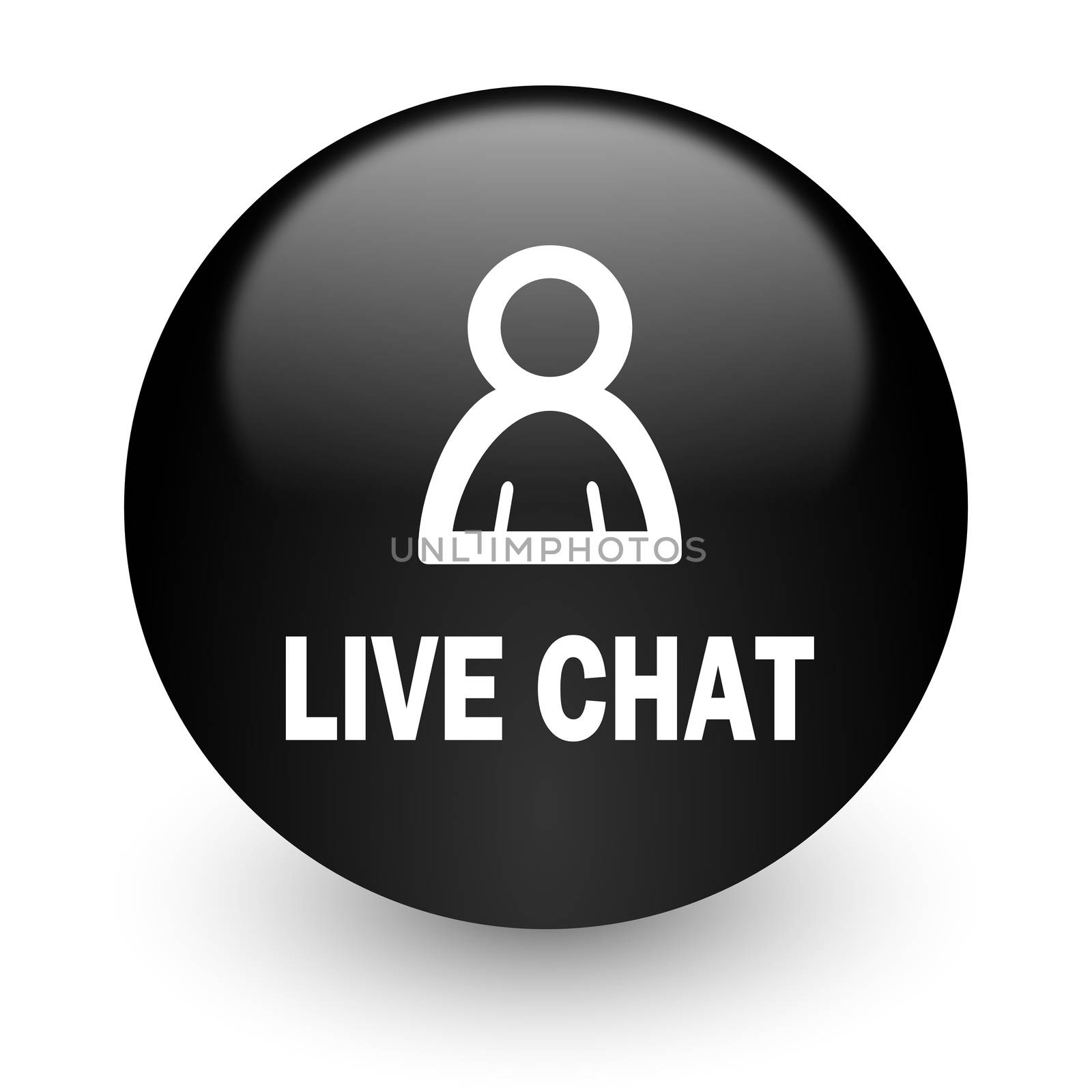 black glossy computer icon