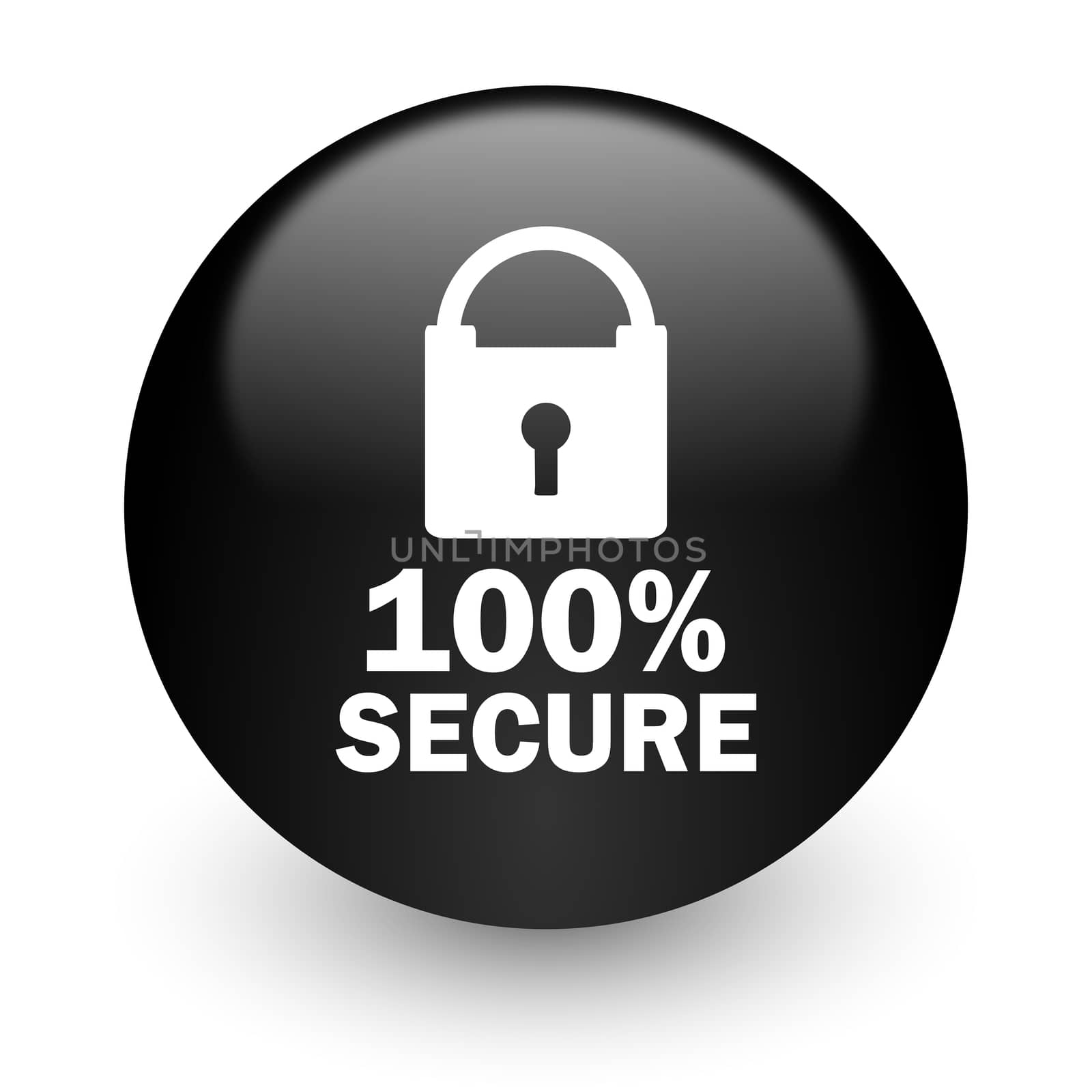 black glossy computer icon
