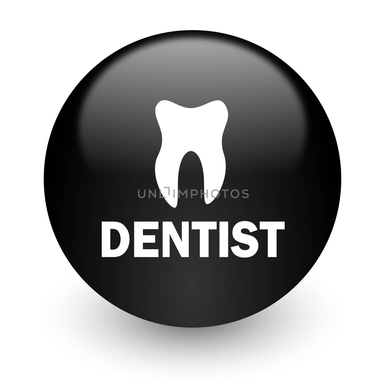dentist black glossy internet icon by alexwhite