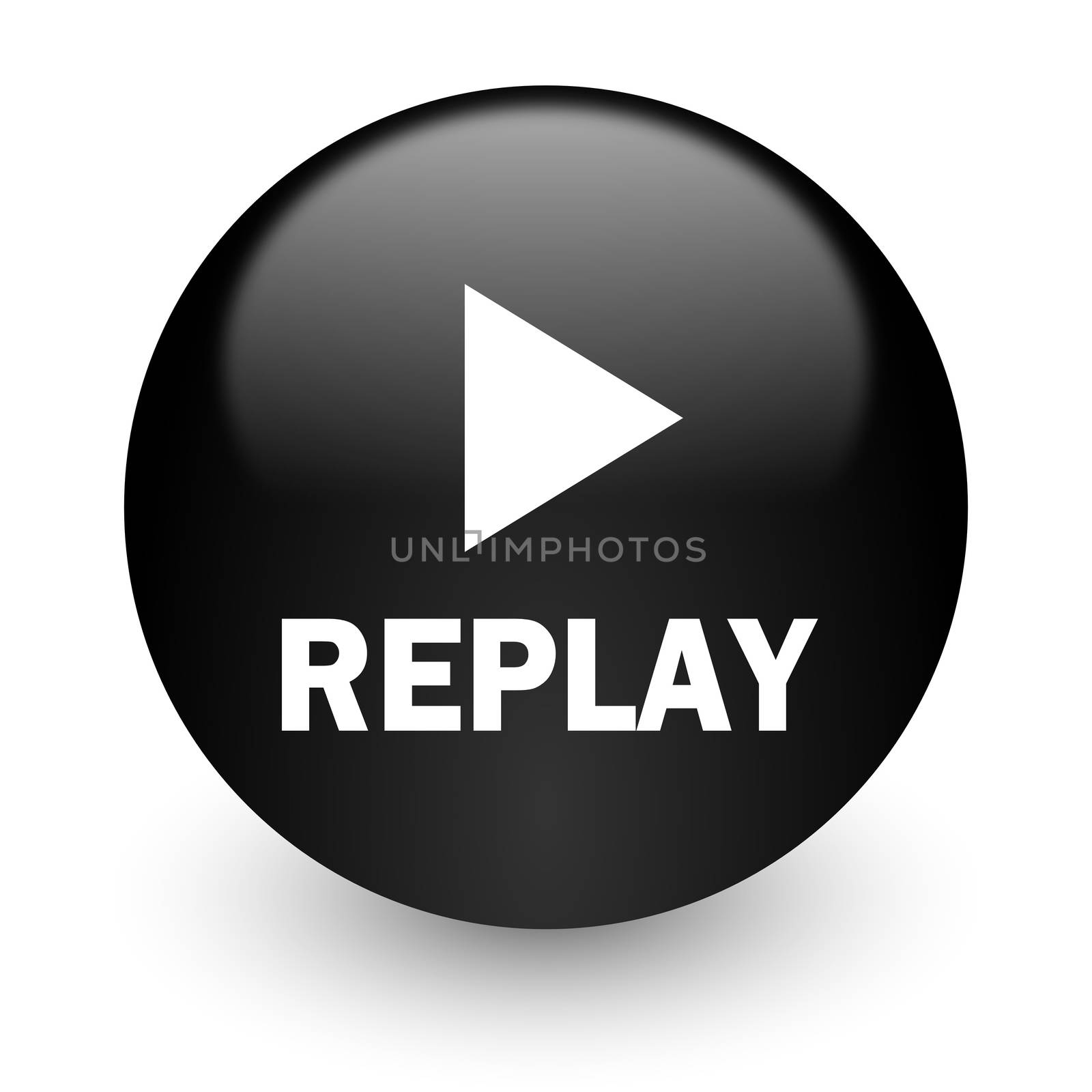 black glossy computer icon