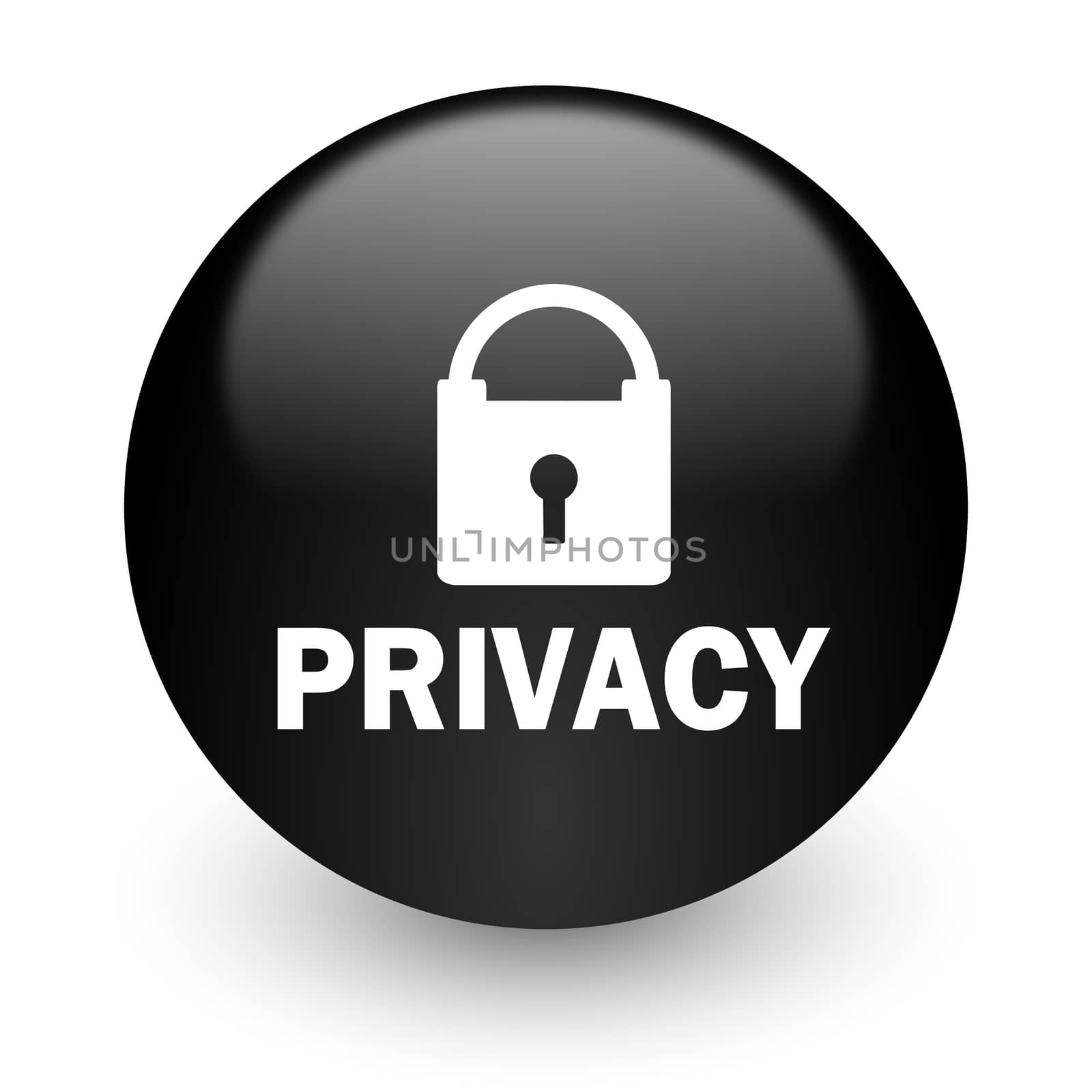 black glossy computer icon