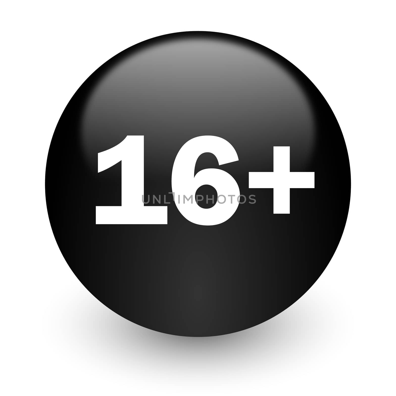 black glossy computer icon