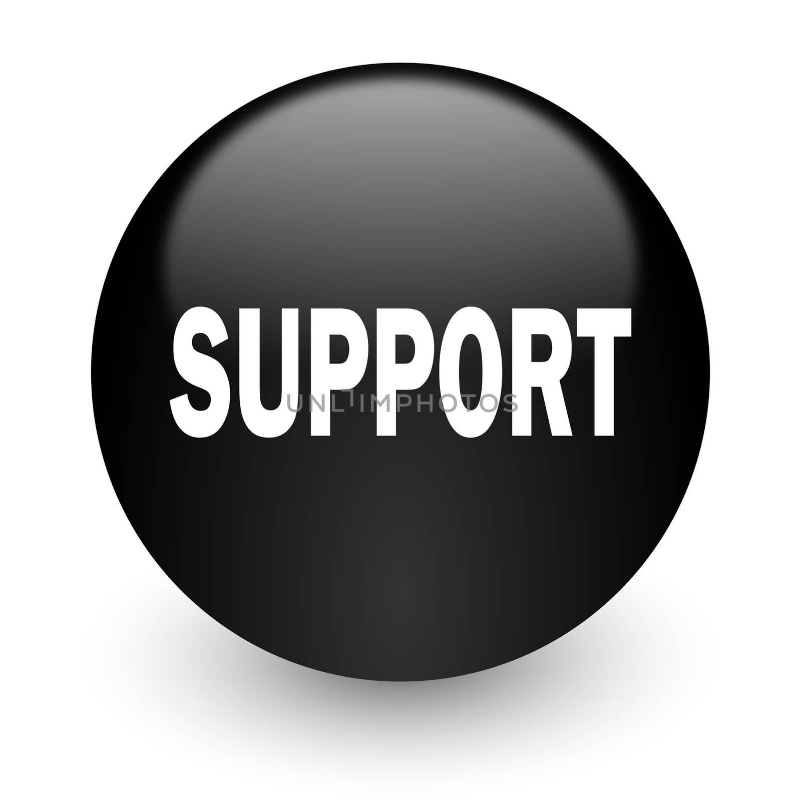 black glossy computer icon