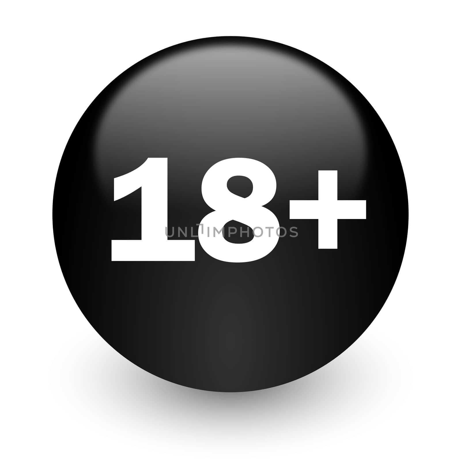black glossy computer icon