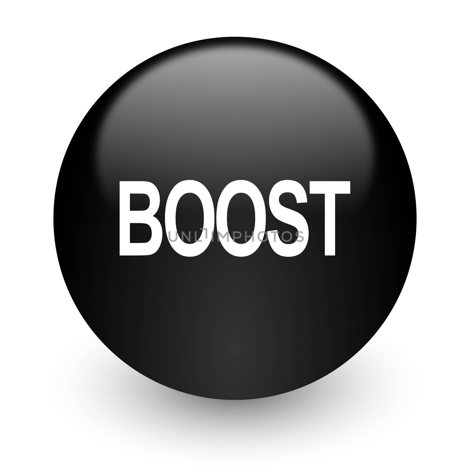 black glossy computer icon