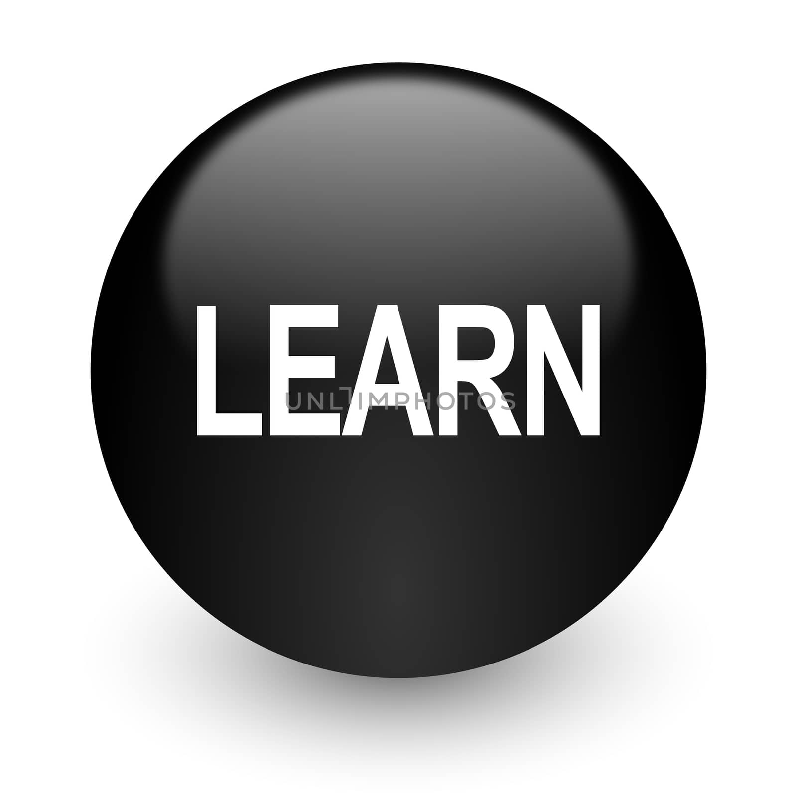 black glossy computer icon