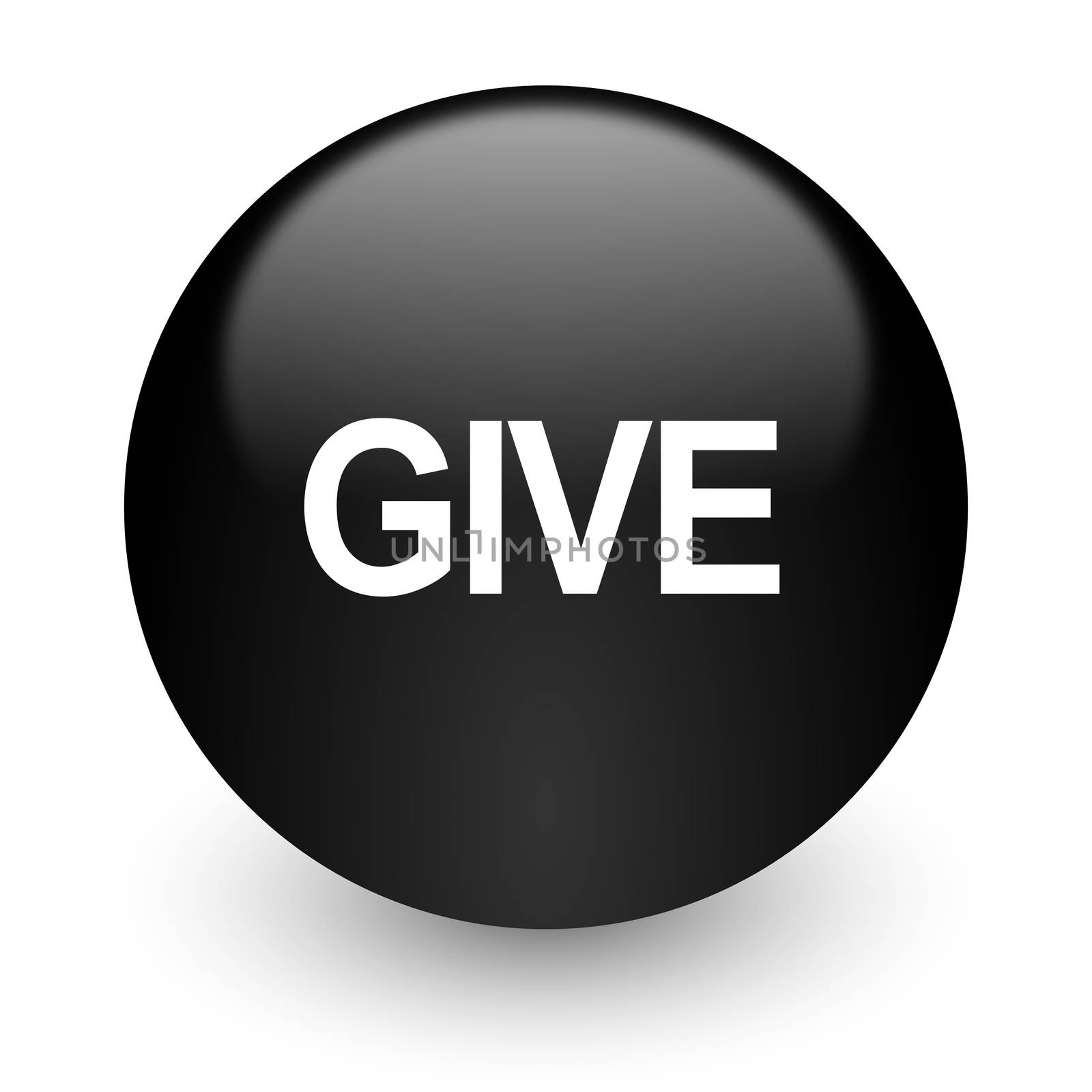 black glossy computer icon