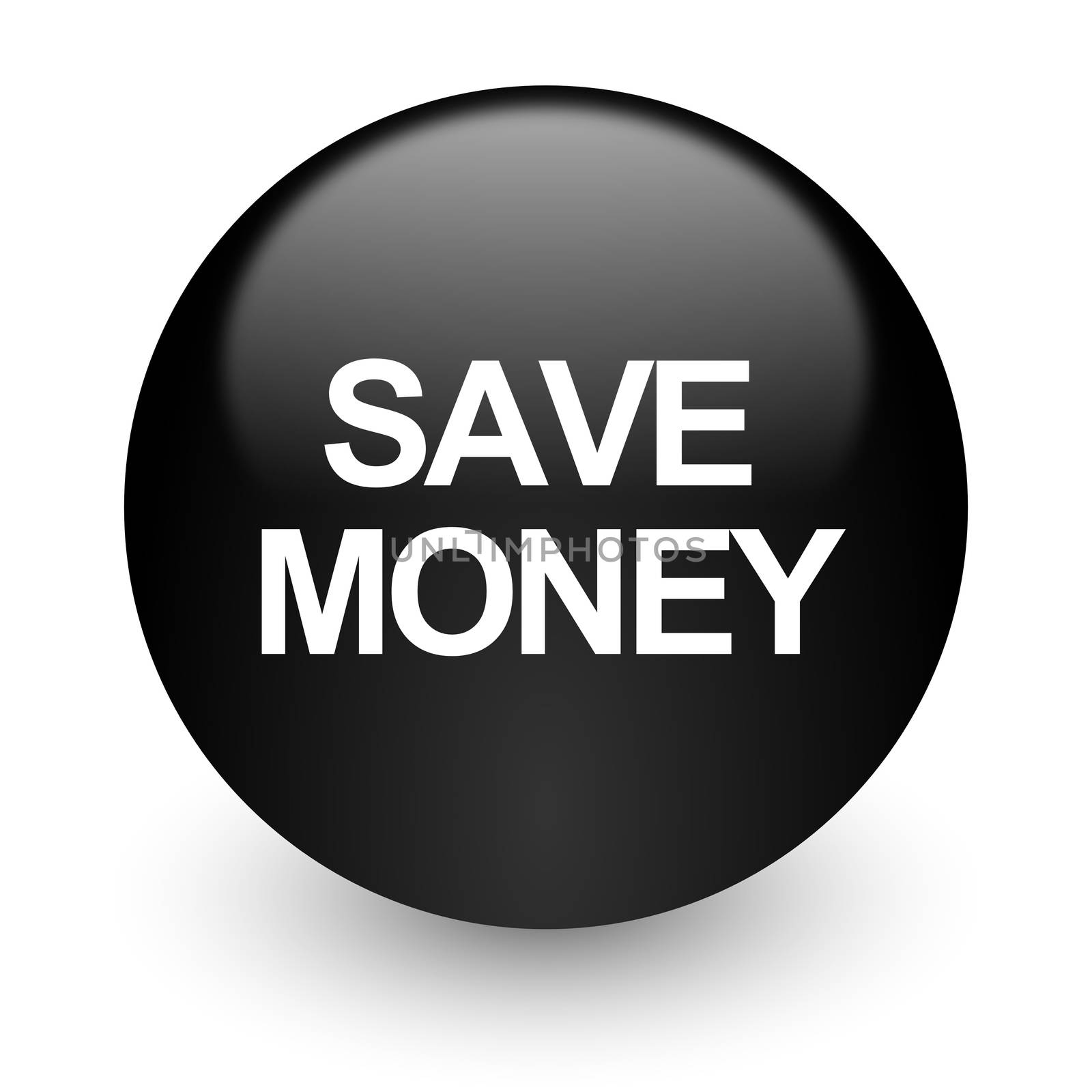 black glossy computer icon