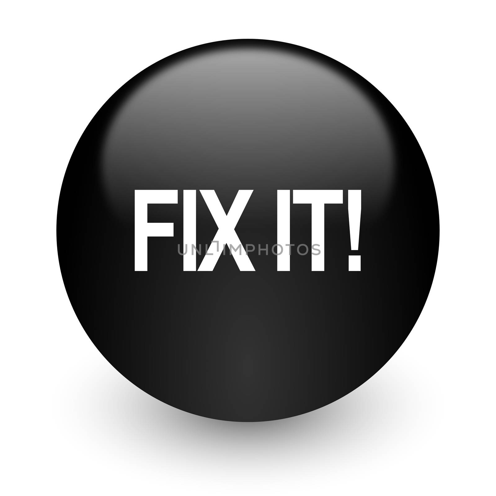 black glossy computer icon