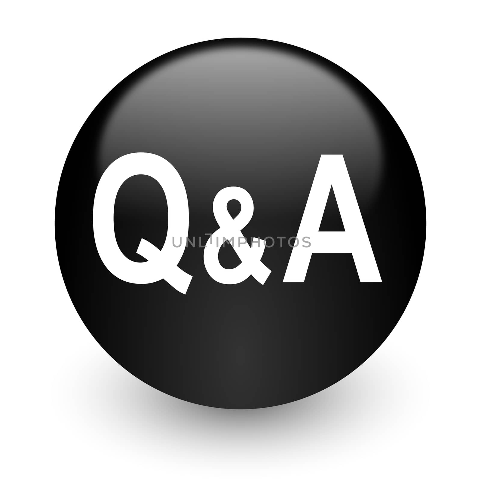 black glossy computer icon
