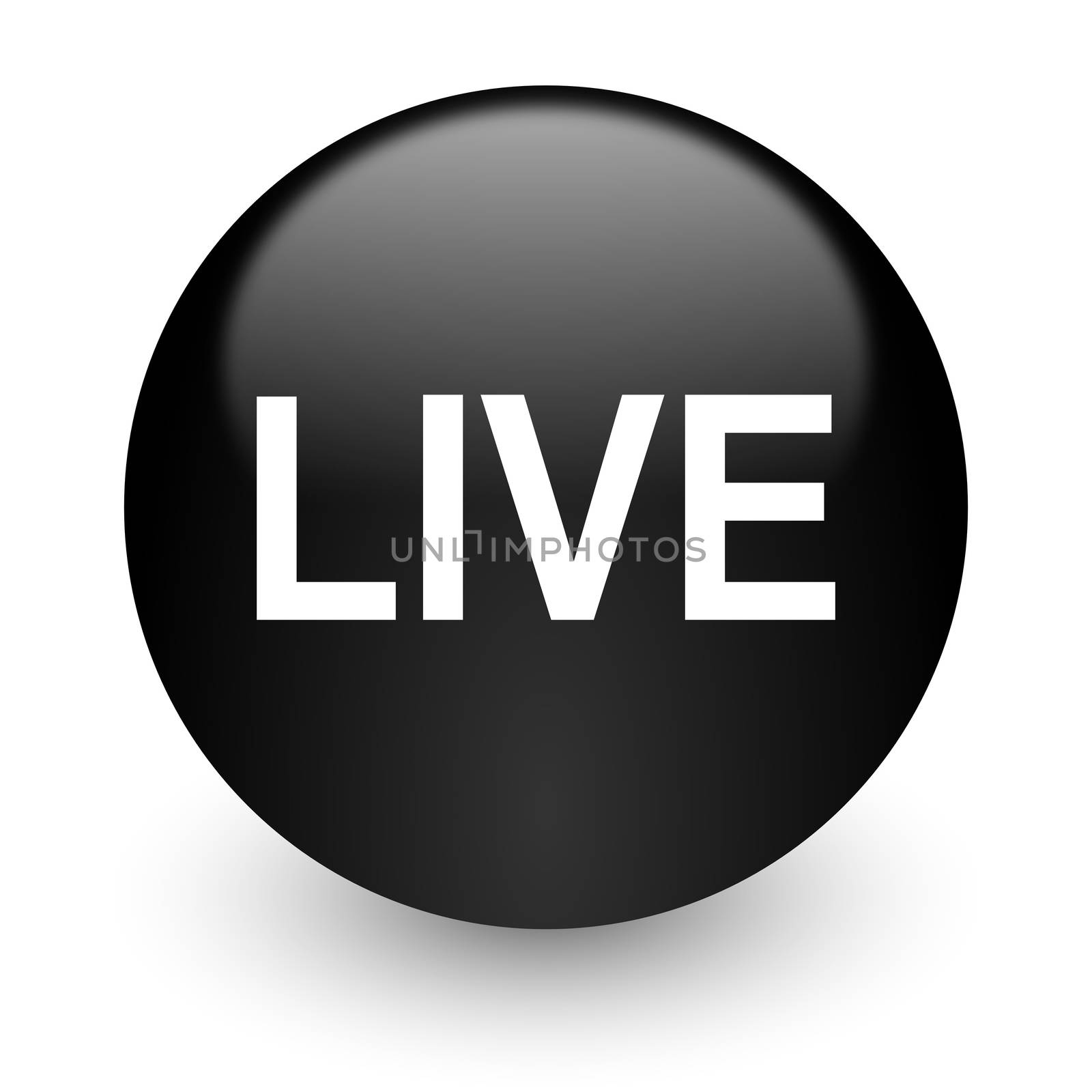 black glossy computer icon