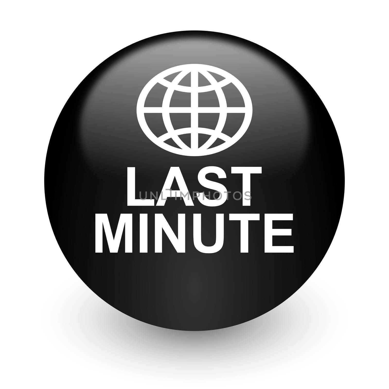 black glossy computer icon