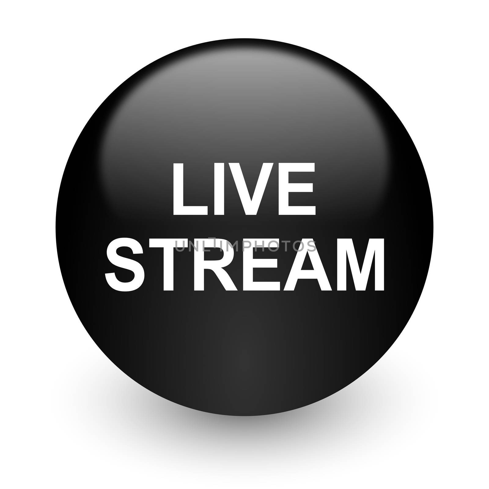 black glossy computer icon