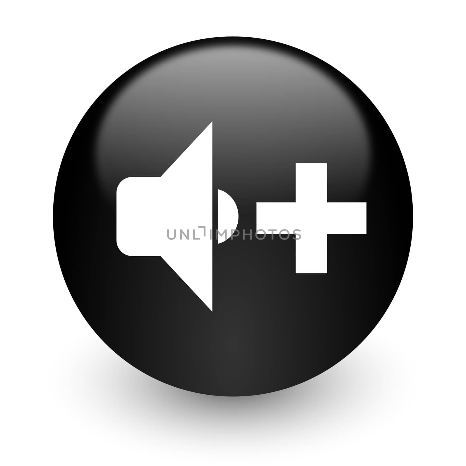 black glossy computer icon