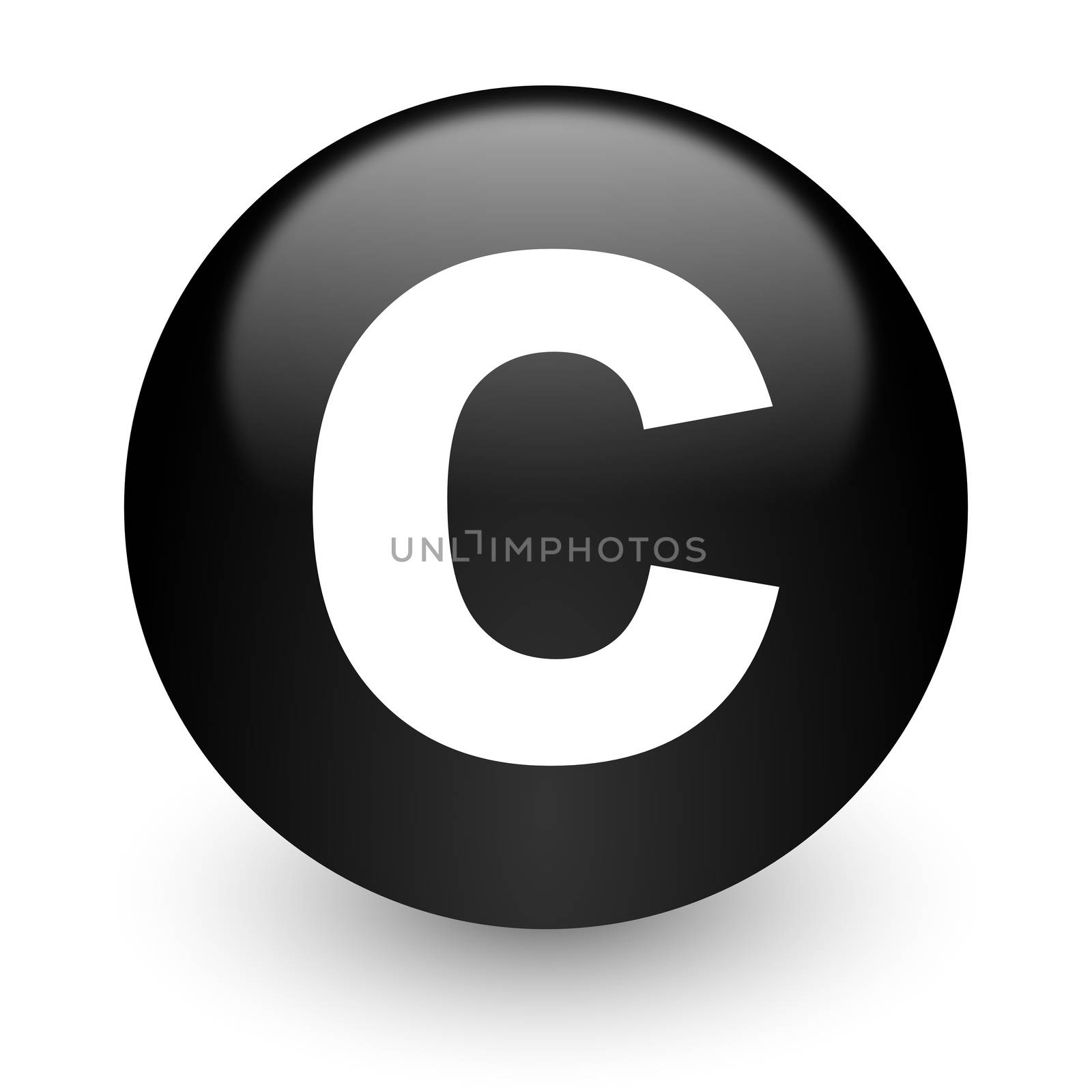 black glossy computer icon