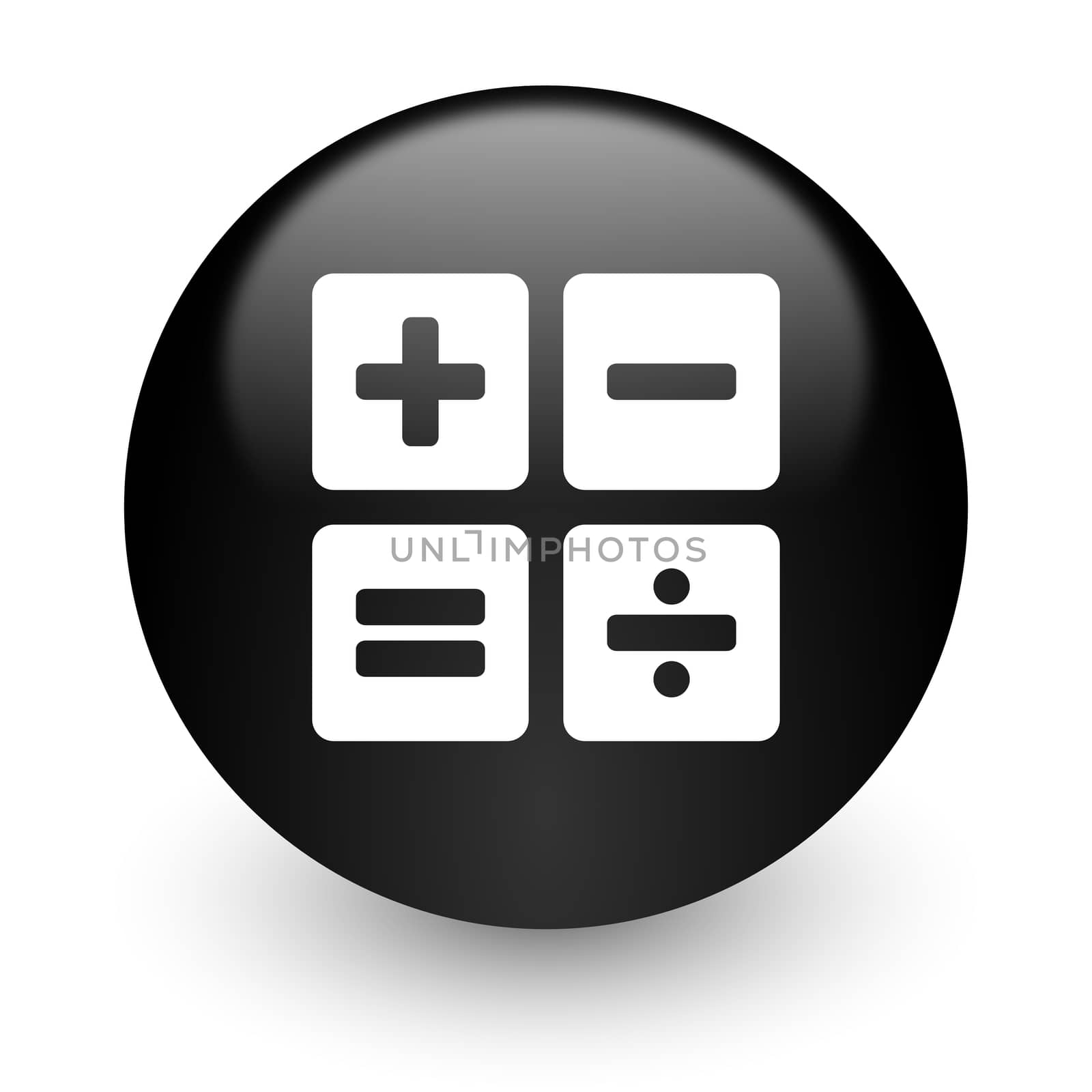 black glossy computer icon