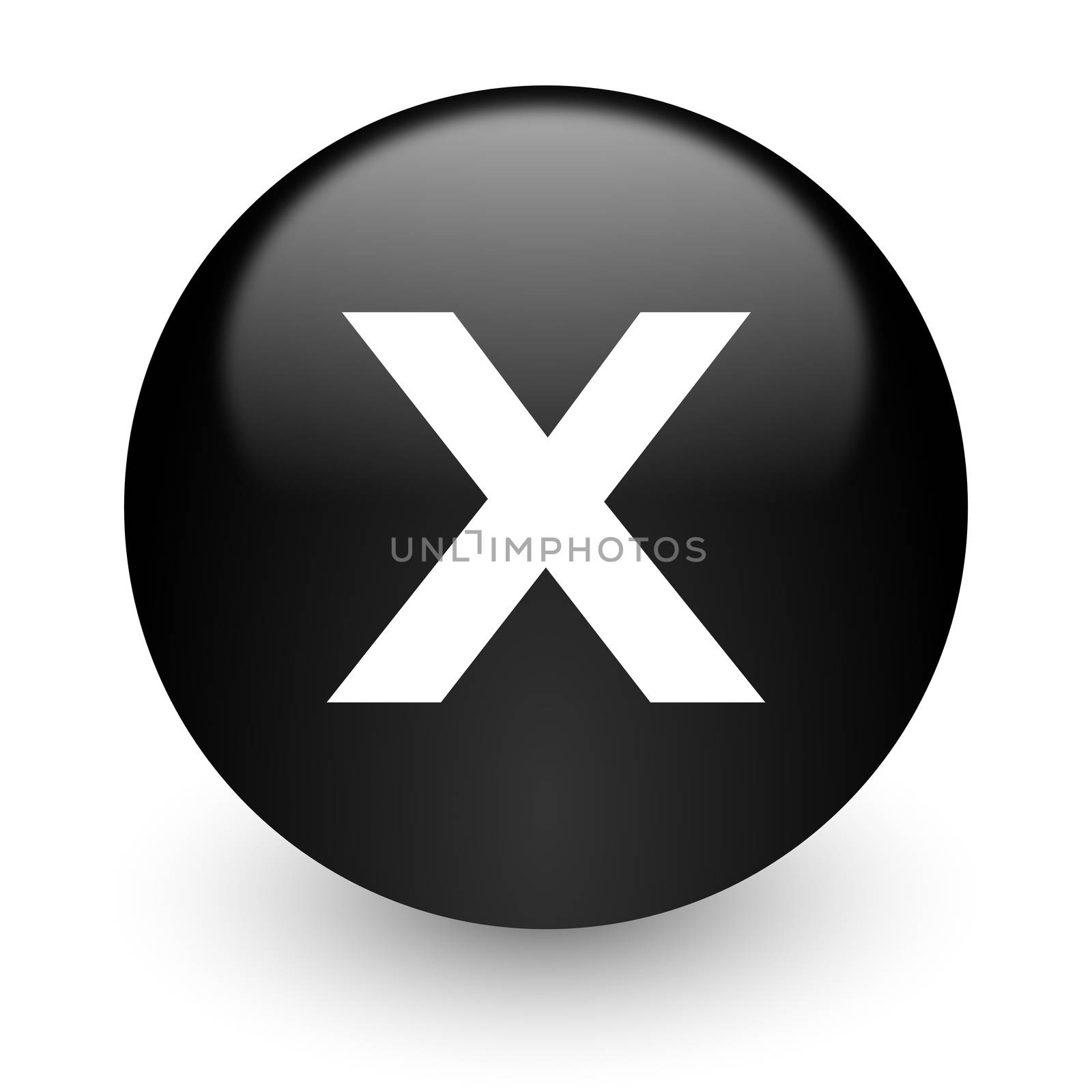 black glossy computer icon