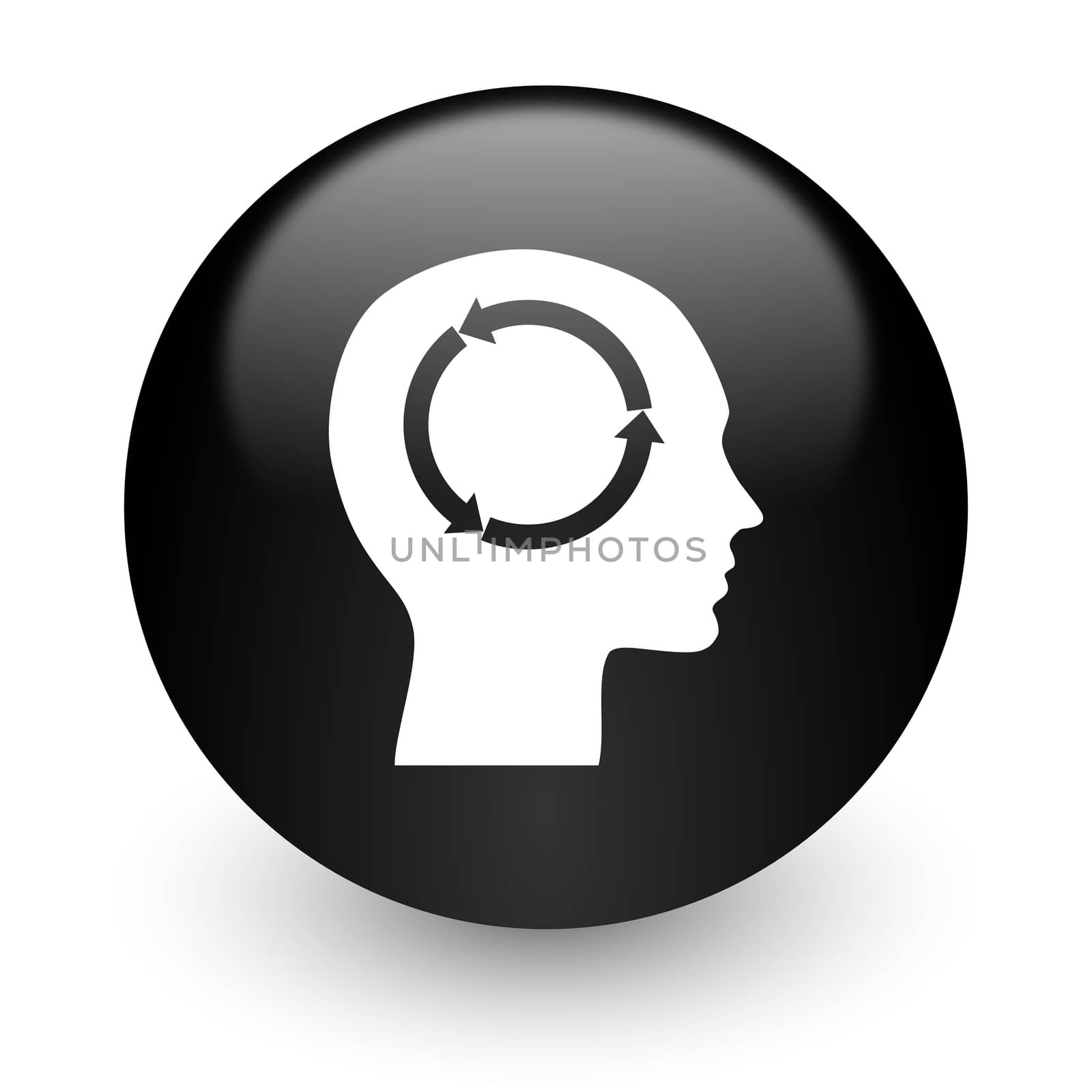 black glossy computer icon