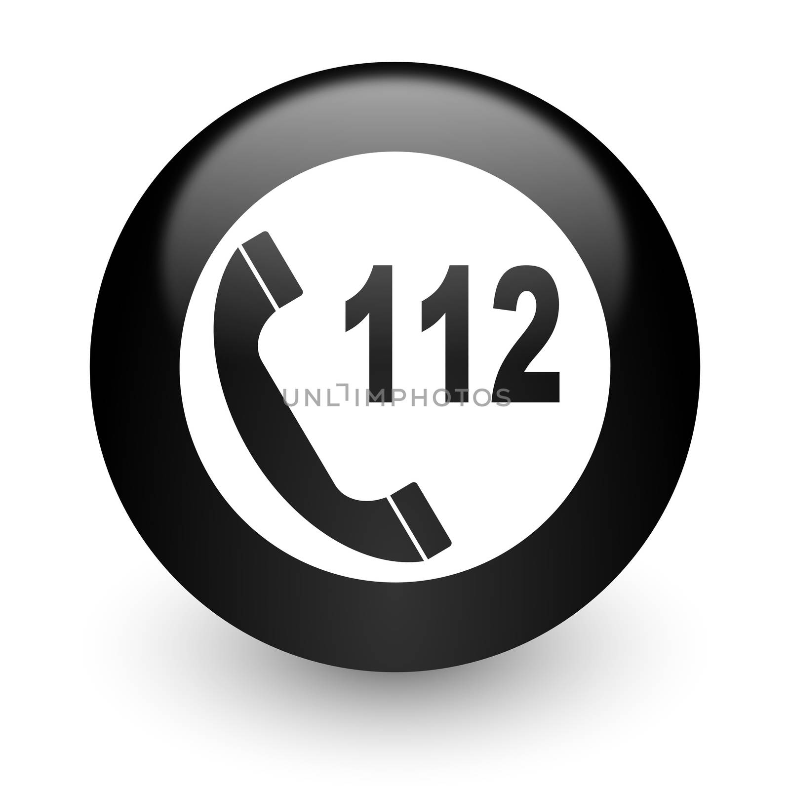 black glossy computer icon