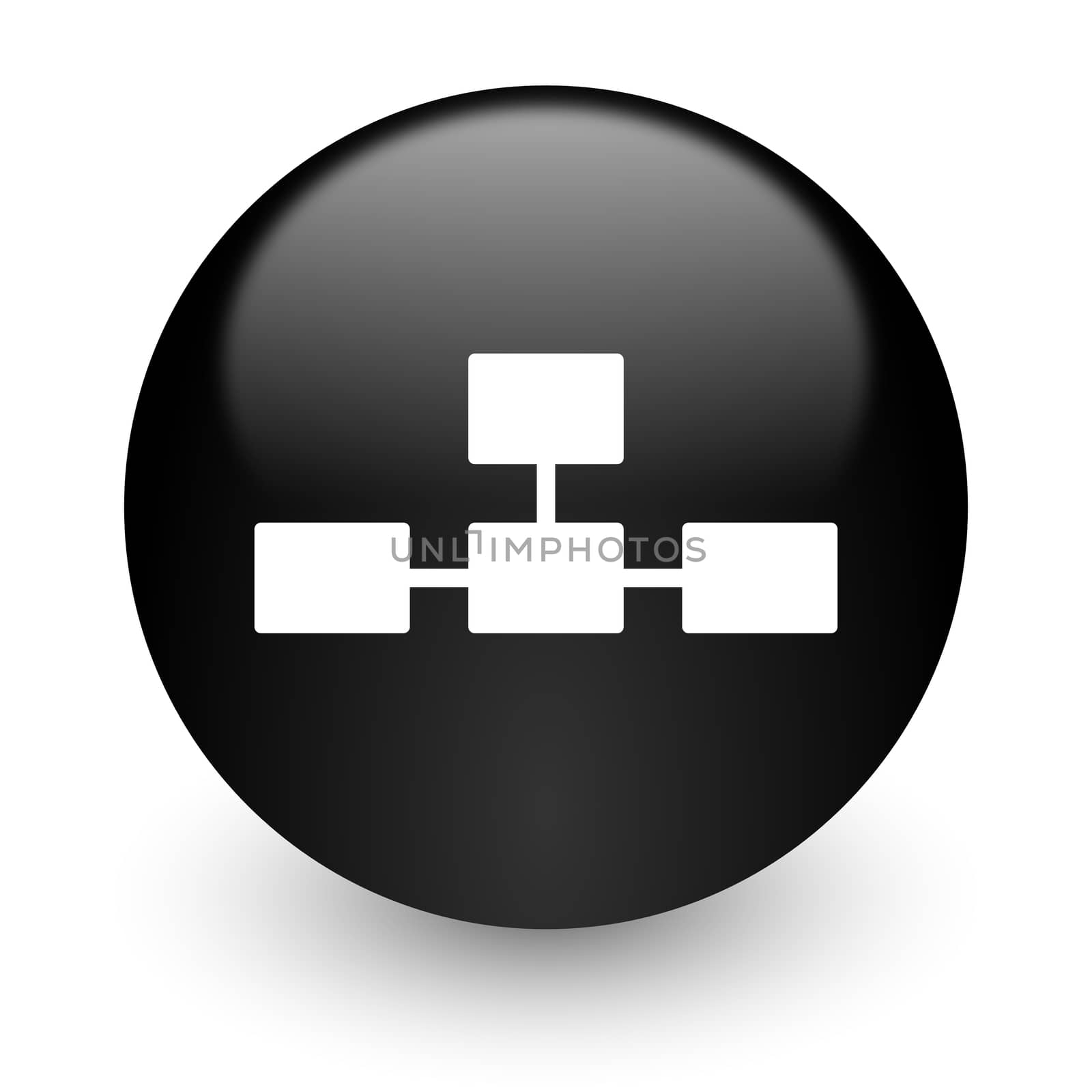black glossy computer icon